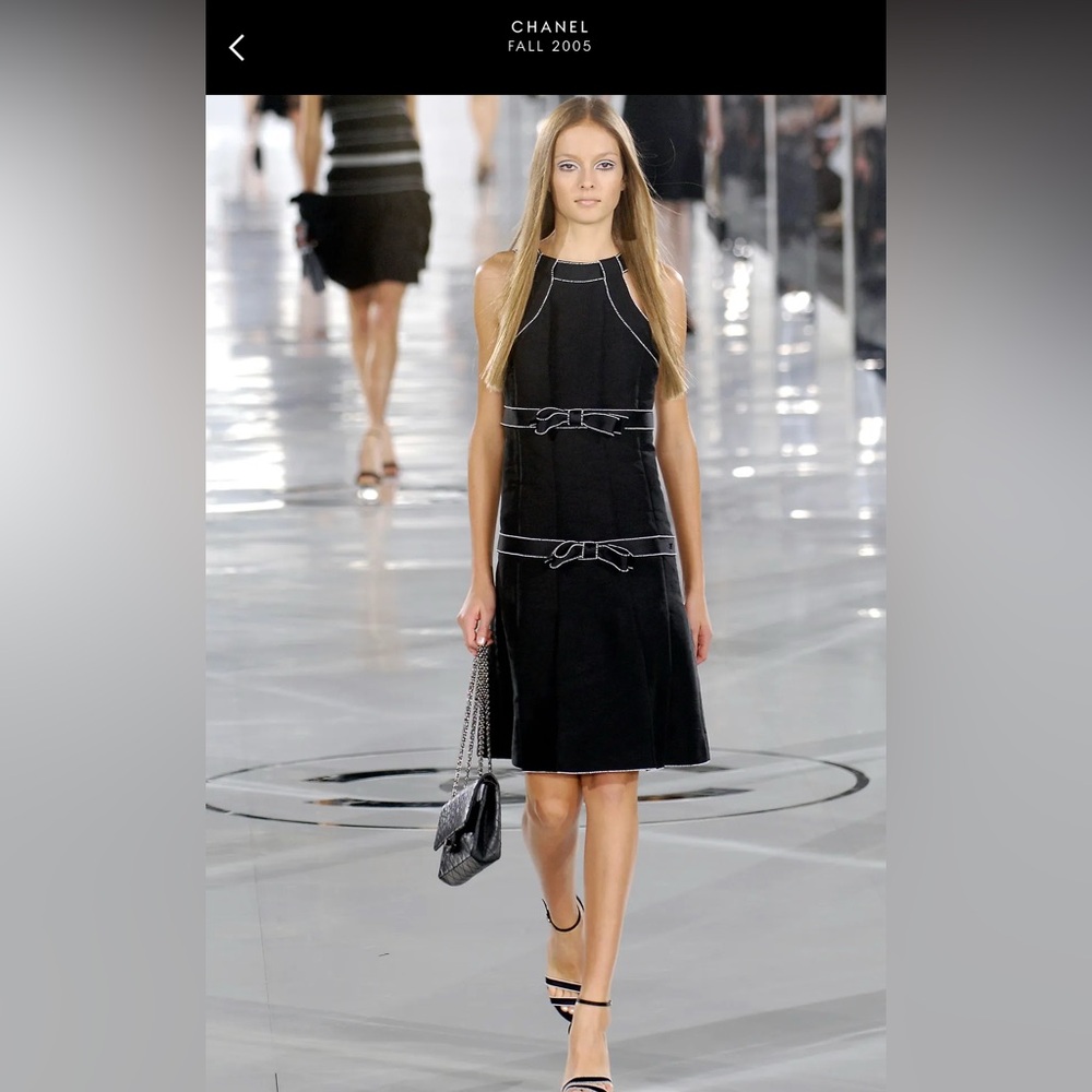 Chanel Fall 2005 Runway Silk and Pearl Dress